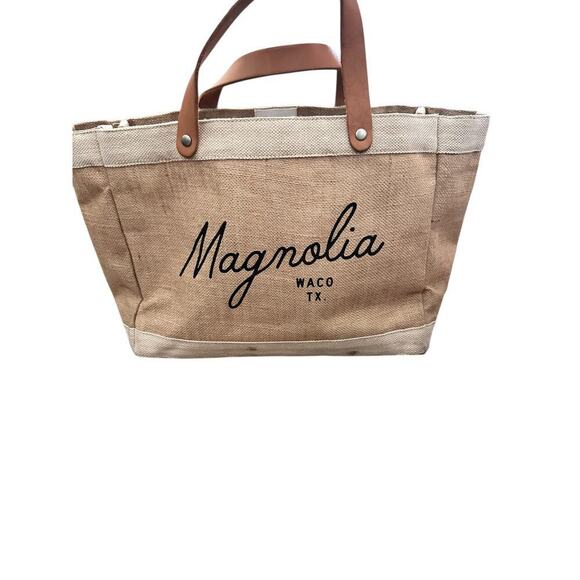 Magnolia Script Market Joanna Gaines Waco Texas Global Citizen Tote Bag - Picture 1 of 4
